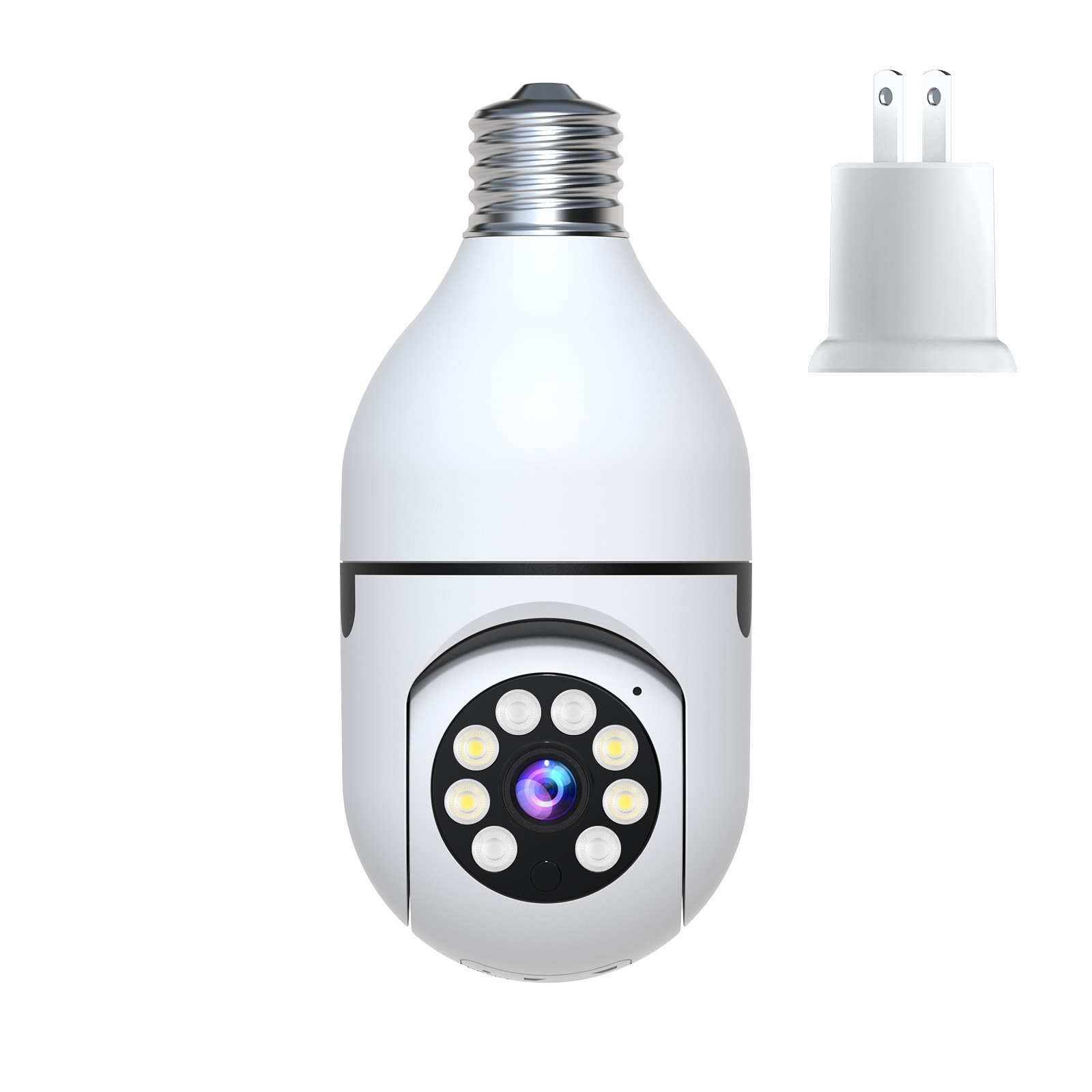 Home 5G Light Bulb Camera Night Vision Wireless Pan-Tilt E27 Lamp Holder icsee Pan-Tilt Surveillance