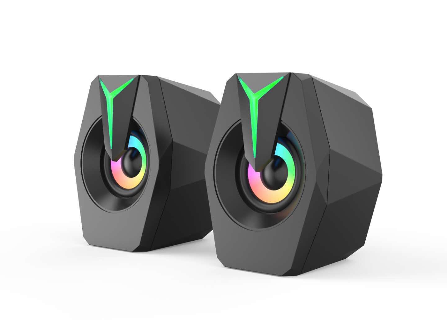 New RGB Light Speaker Desktop Home Computer Notebook Multimedia Wired USB Subwoofer Speaker