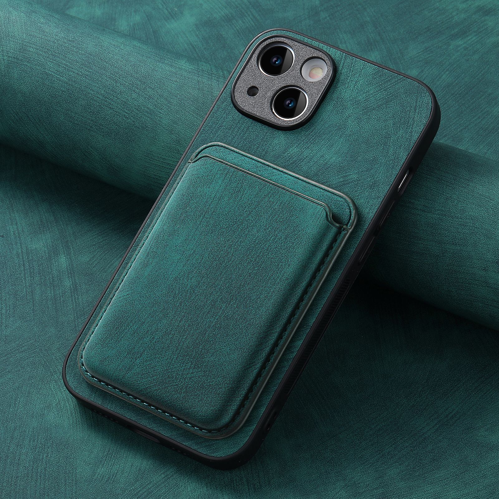 For iPhone 18 magnetic Magsafe phone case solid color precision hole Apple 18 Pro card case magnetic protective case
