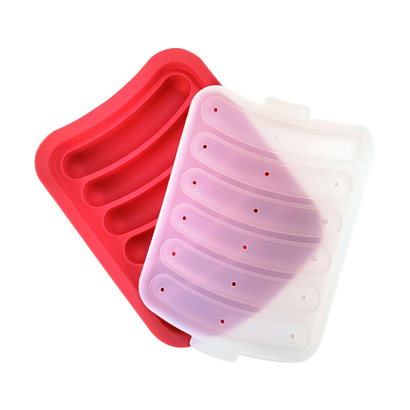 One-Bite Sausage Silicone Mold Casing-Free Sausage Baby Food Mold Steamable Sausage Ham Sausage Mold