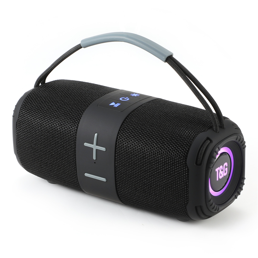 TG668 New Large Volume Dynamic Sound Dual Channel LED Diaphragm Bluetooth Speaker Handheld Portable Fabric Speaker