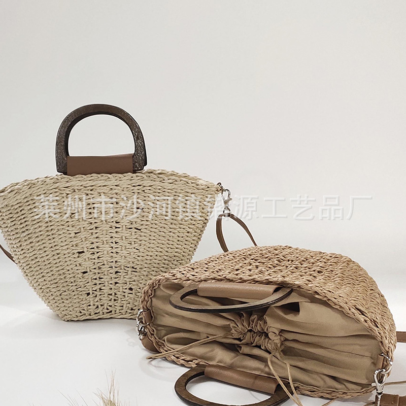 New summer girl pastoral style woven bag handbag straw woven single shoulder crossbody bag