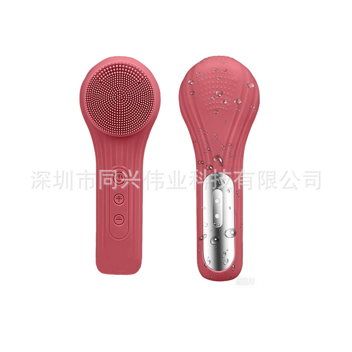 Waterproof Silicone Ultrasonic Facial Massage Beauty Instrument for Cleaning, Hot Compress, Skin Care, Face Cleanser