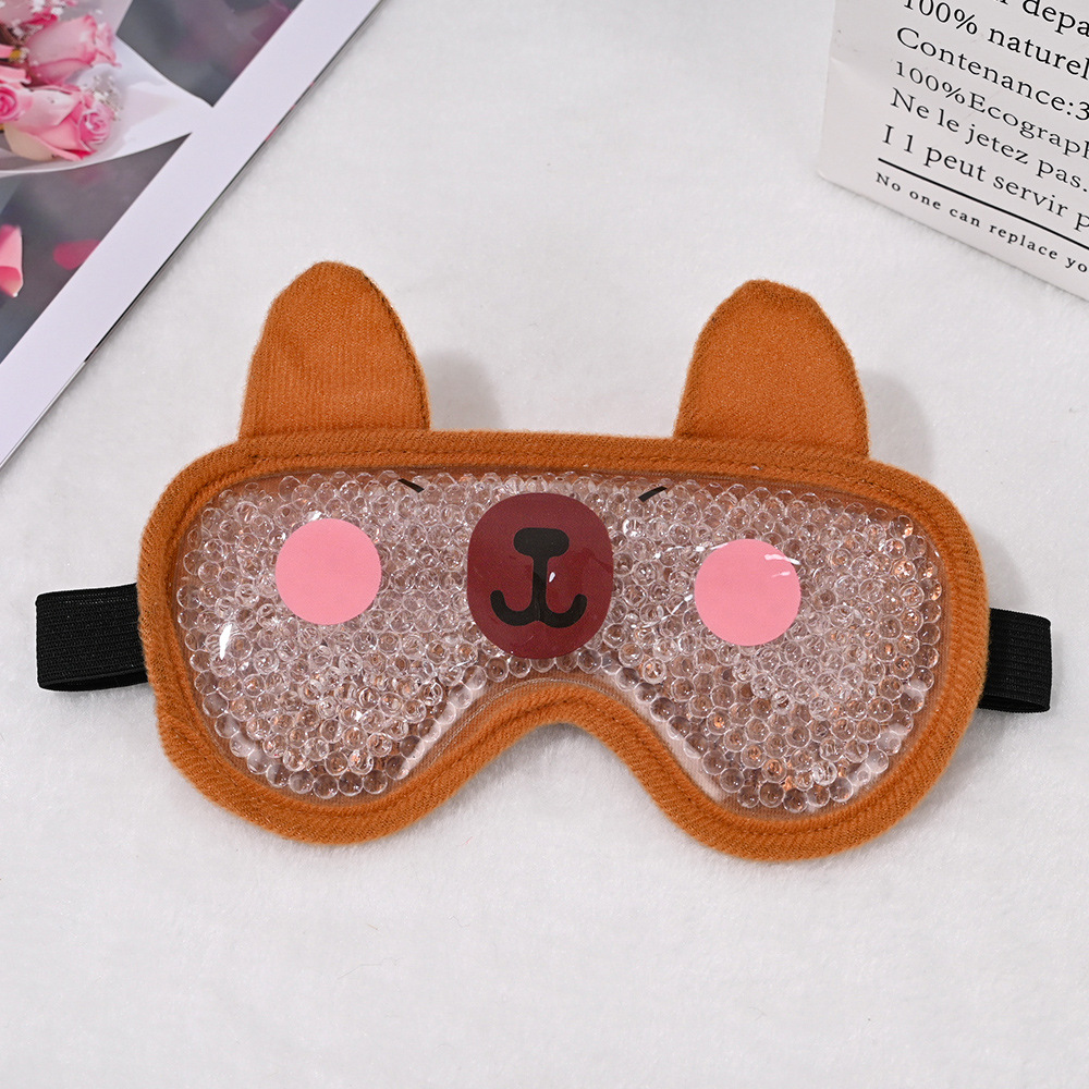 PVC gel bead ice compress eye mask, colorful adjustable elastic, cold and hot compress cooling ultra-soft eye care ice feeling