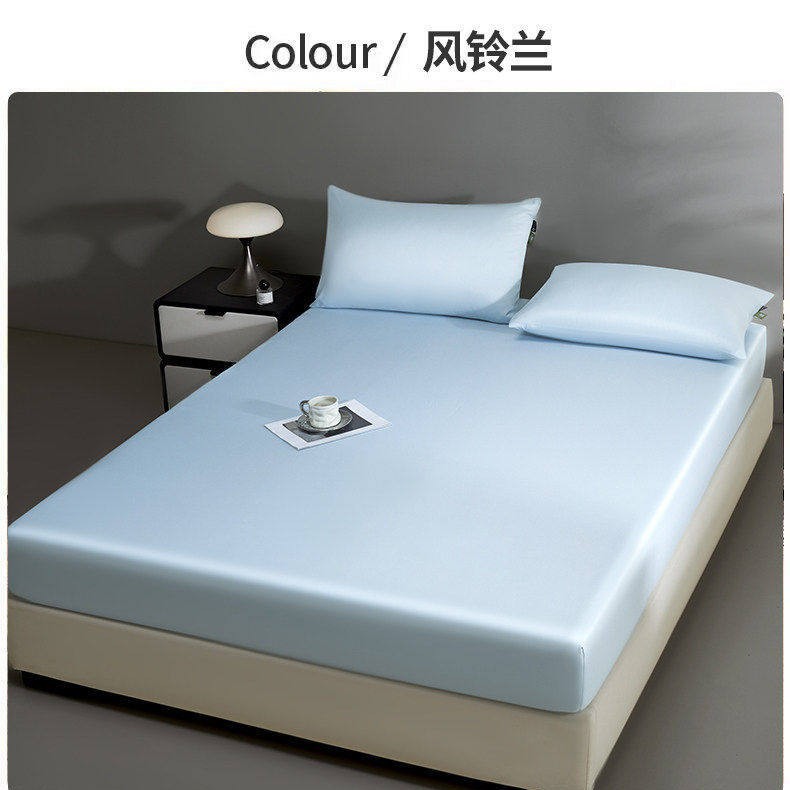 Summer cool ice silk bed skirt cover single piece 2026 new 180cmx200cm mattress cover protective cover three-piece set 3