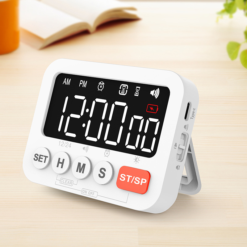 LED Digital Alarm Clock Timer Clock Kitchen Baking Countdown Timer Time Reminder