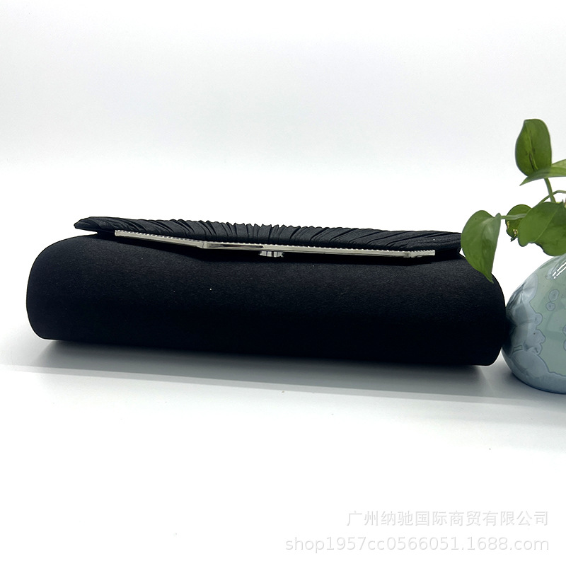 Evening bag pleated clutch dress bag crossbody single shoulder bag bride bag banquet bag