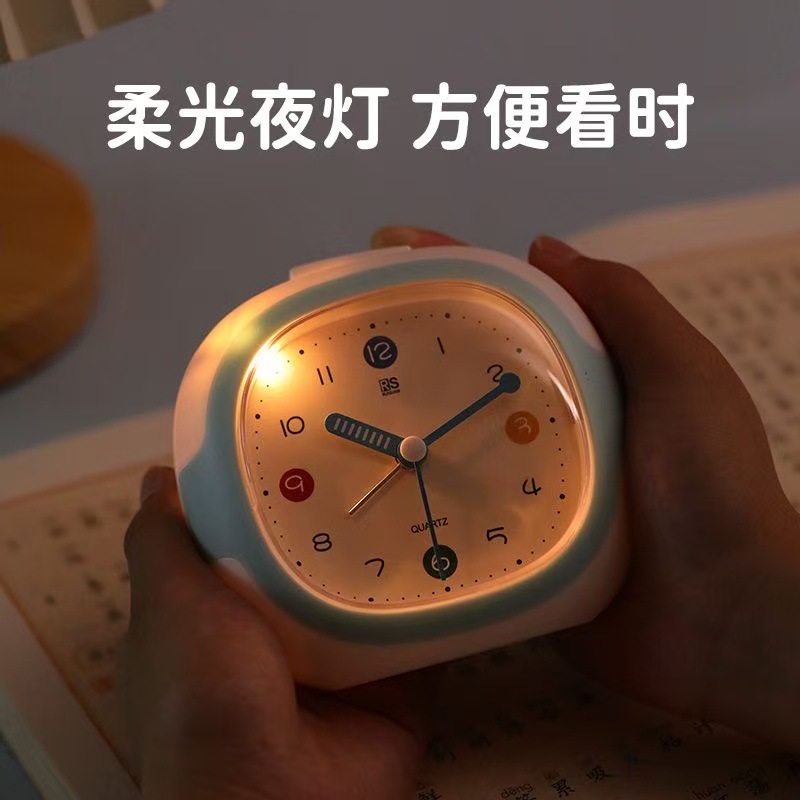 Silent Alarm Clock New Product, Student Bedside Small Alarm Clock, Bedroom Night Light Clock Desktop Clock