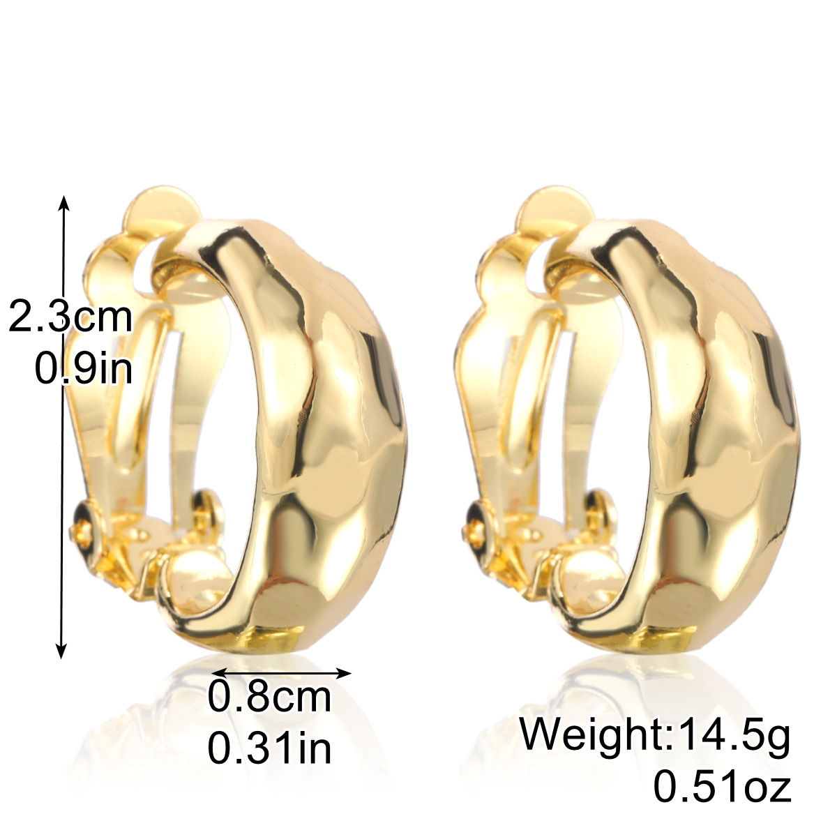 Earrings simple metal ear clips no piercing pearl ear clips