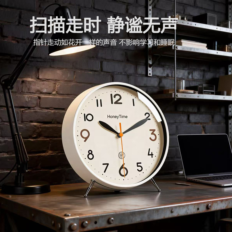 Desktop Clock 2026 New, Tabletop Clock for Living Room Large Size, Simple Silent Alarm Clock Clock Ornament