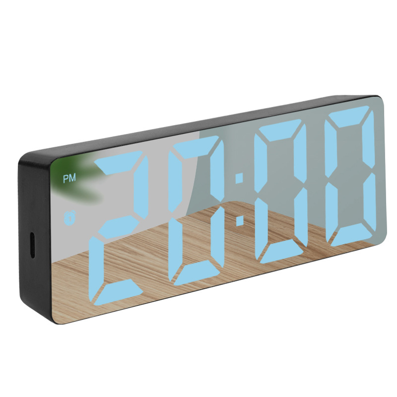 Voice-controlled electronic clock multifunctional simple electronic clock student desktop digital colorful large screen alarm clock