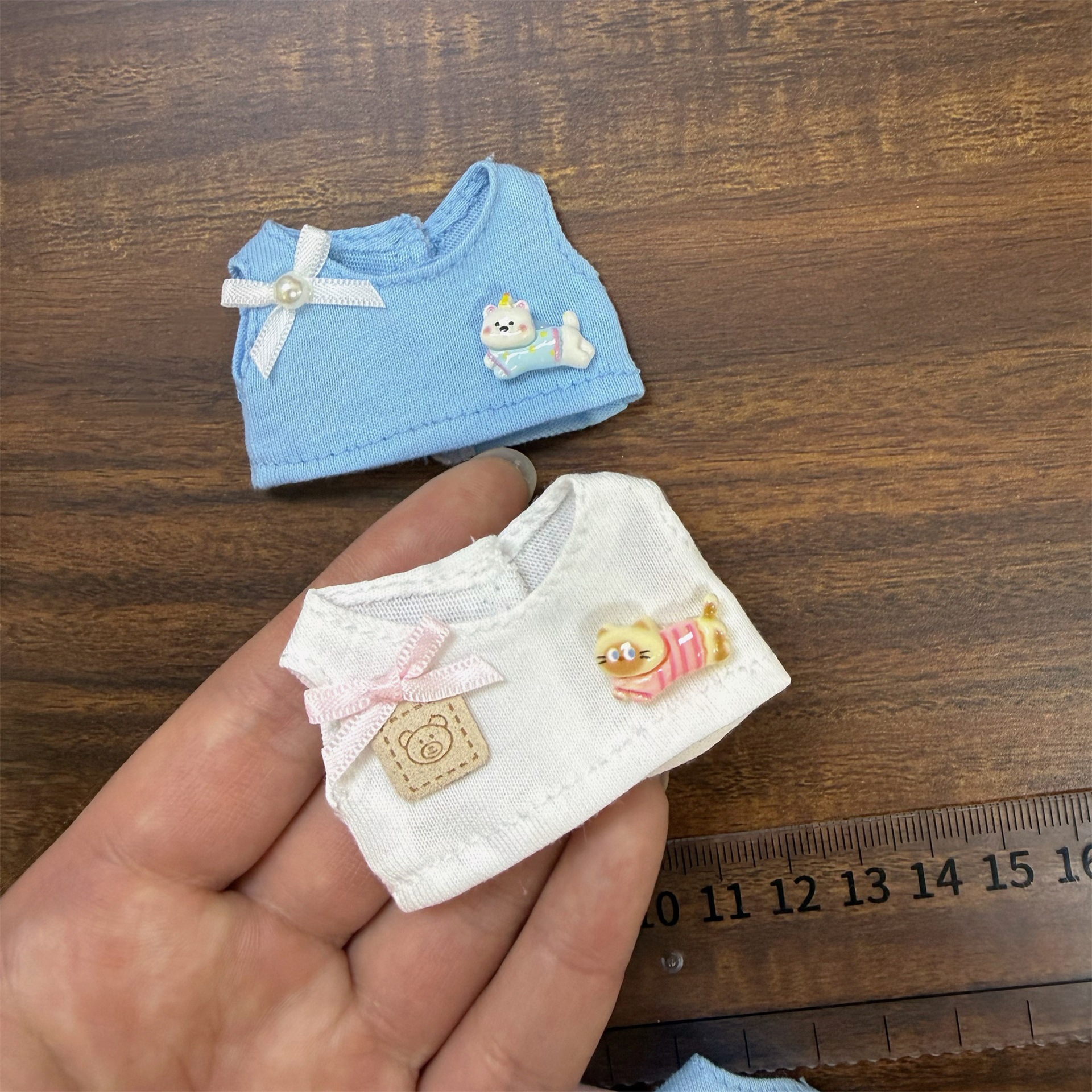 New 10cm cotton doll mini star man kt cat small size vest doll clothes long-legged kitty cat dress-up