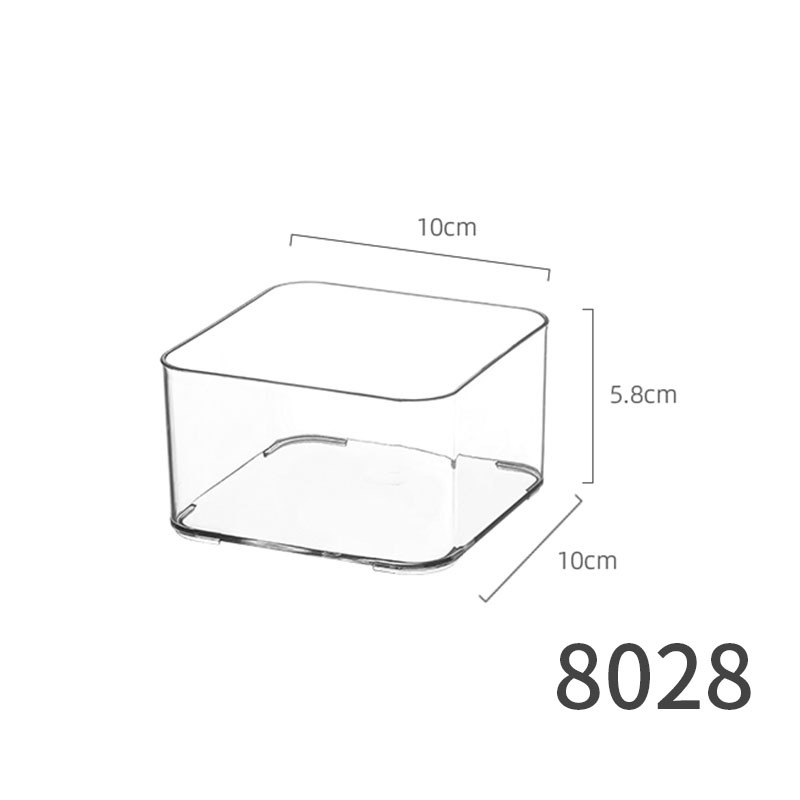 8028.矮透盒-方小 PET高透明可叠加