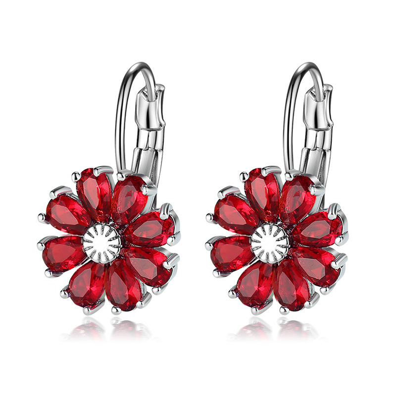 Popular colorful teardrop zirconia ear cuffs for women, ear ornaments