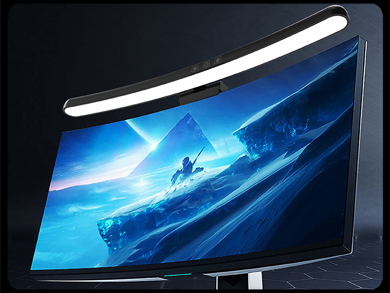 RGB Colorful Ambient Light, LED Night Light, Curved Screen Light, Monitor Eye-Caring Desk Lamp, Desktop Fill Light