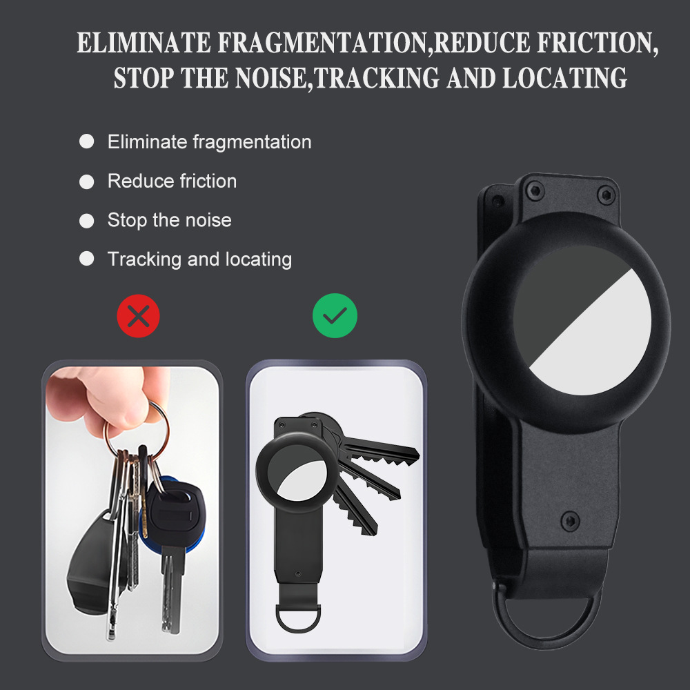 New Metal Keychain Aluminum Air Tag Key Organizer Buckle Key Clip Holds 2-6 Keys