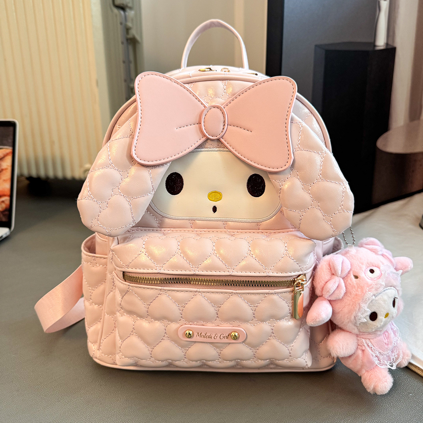 Melody 3D Butterfly Backpack Soft Girl Style Cartoon Quilted Backpack Student Commute Travel Bag
