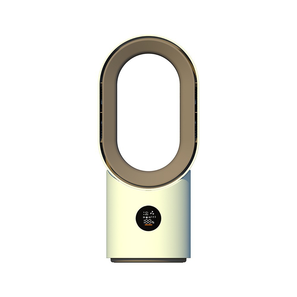 Square Round Bladeless Cooling Fan Desktop Small Office Cooling Charging Dormitory Oscillating Bladeless Electric Fan