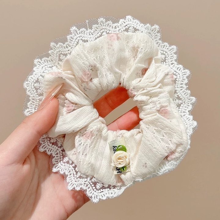 50#山茶花碎花带标蕾丝花边约13cm