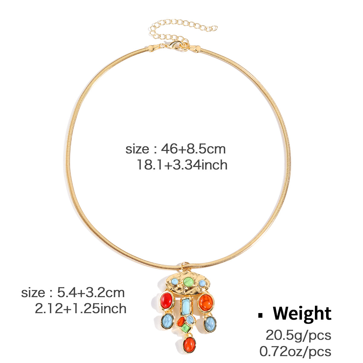 Kenjie 2025 new natural stone style necklace collar chain court style earrings for women