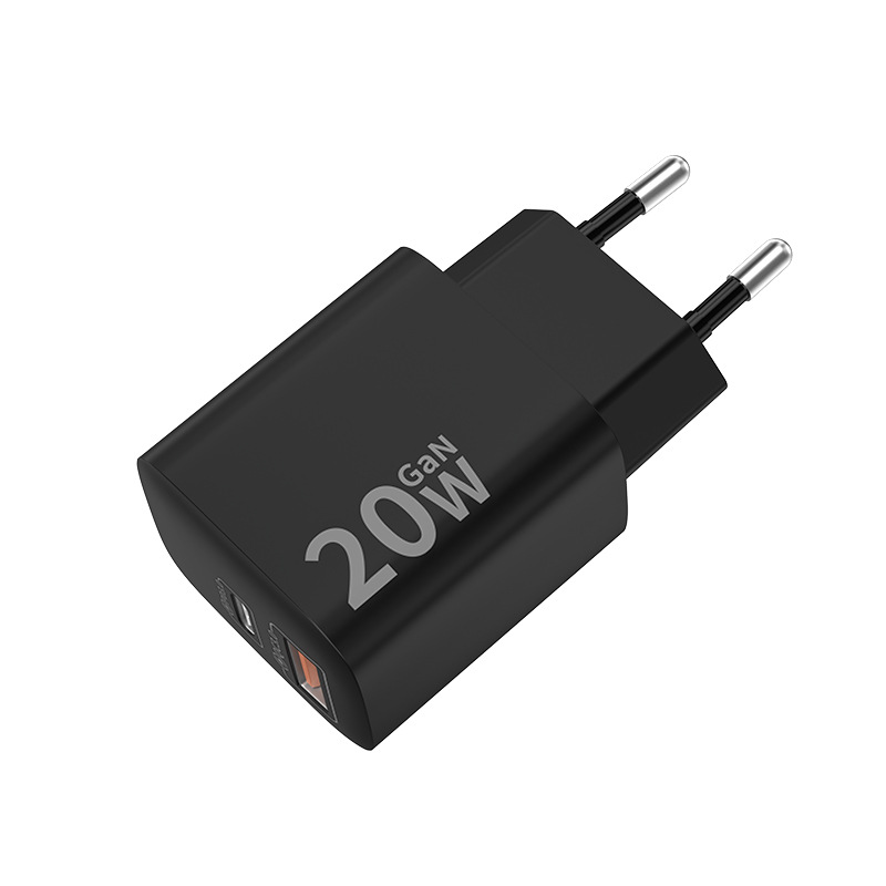 UK/EU plug GaN technology PD fast charging 20W tablet phone charger, suitable for Samsung Apple etc.