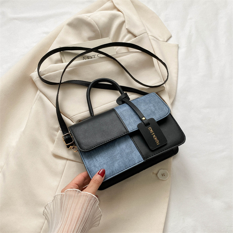 Patchwork Texture Handbags 2023 Summer Commute Shoulder Crossbody Bags Small Square Bags