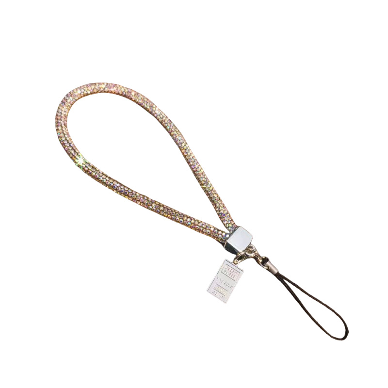 Mobile phone lanyard wrist full rhinestone lanyard hanging chain tag women pendant sturdy phone chain neck