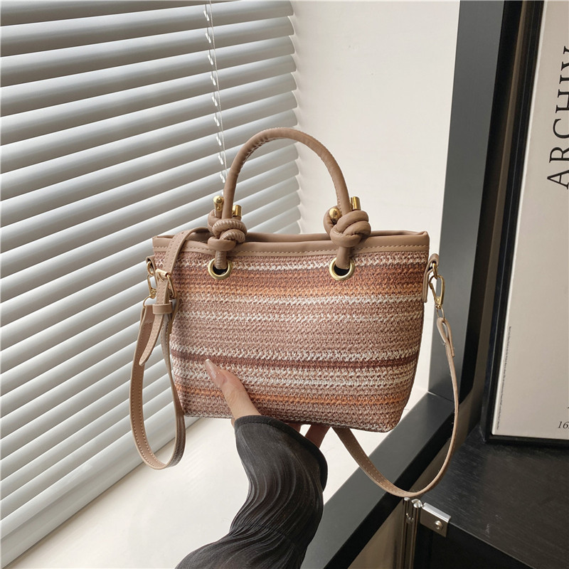 Fashionable Bag Women 2026 New Bohemian Style Single Shoulder Crossbody Bag Rainbow Strip Handbag