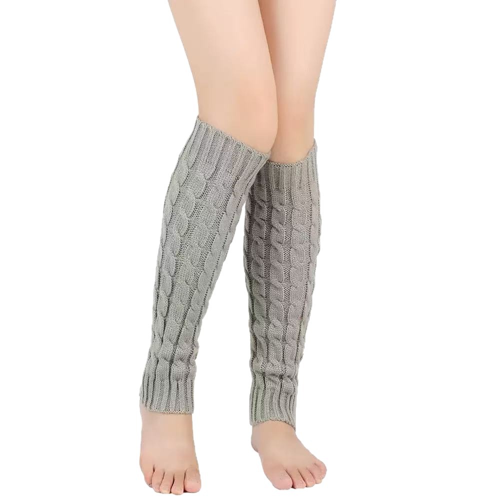 Knit Fine Yarn Leg Warmers Stacked Socks Autumn Winter Knit Foot Warmers Warm Cable Knit Sock Cuff Women's Socks