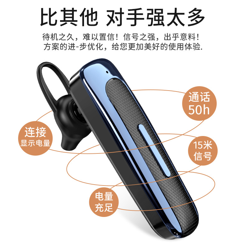 Wireless Bluetooth Earphone Stereo 5.0 Sports Waterproof In-Ear Stereo Ear Hook Earphone Gift Wholesale