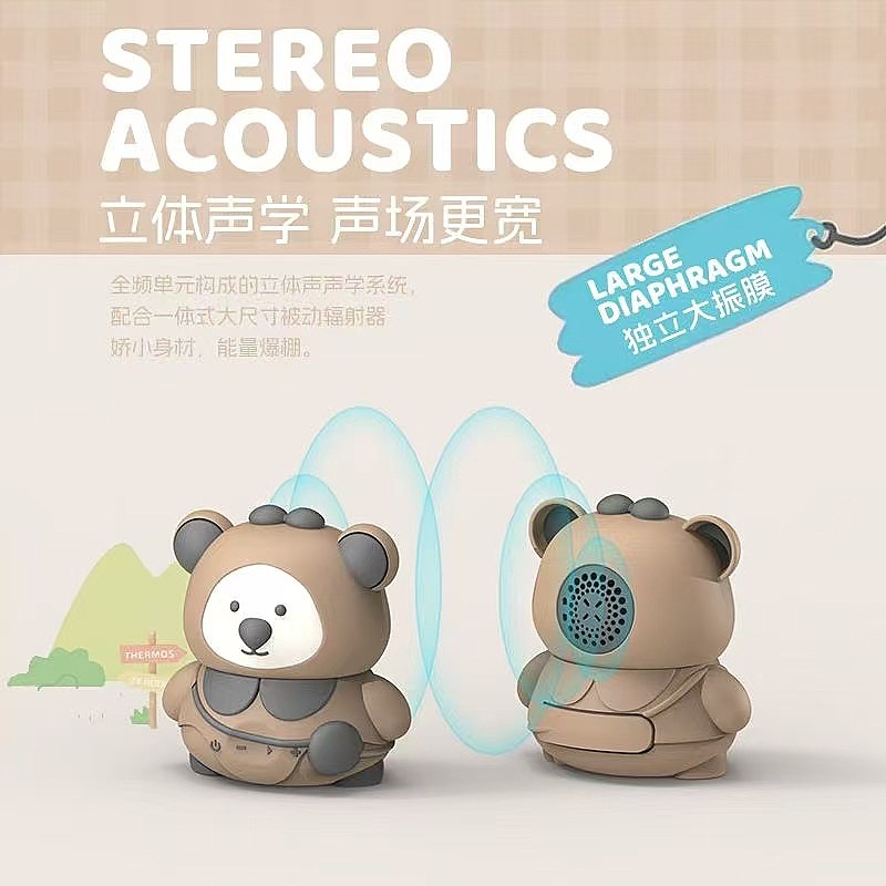 TK-118 Bala Bear Wireless Bluetooth Portable Speaker Cute Mini Card Slot Gift Small Speaker