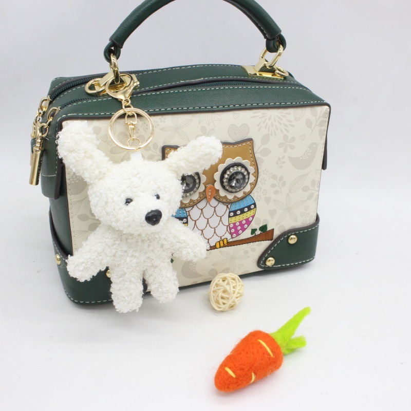 Cute Handmade Cartoon Plush Dog Children's Accessories Bag Charm Souvenir Doll