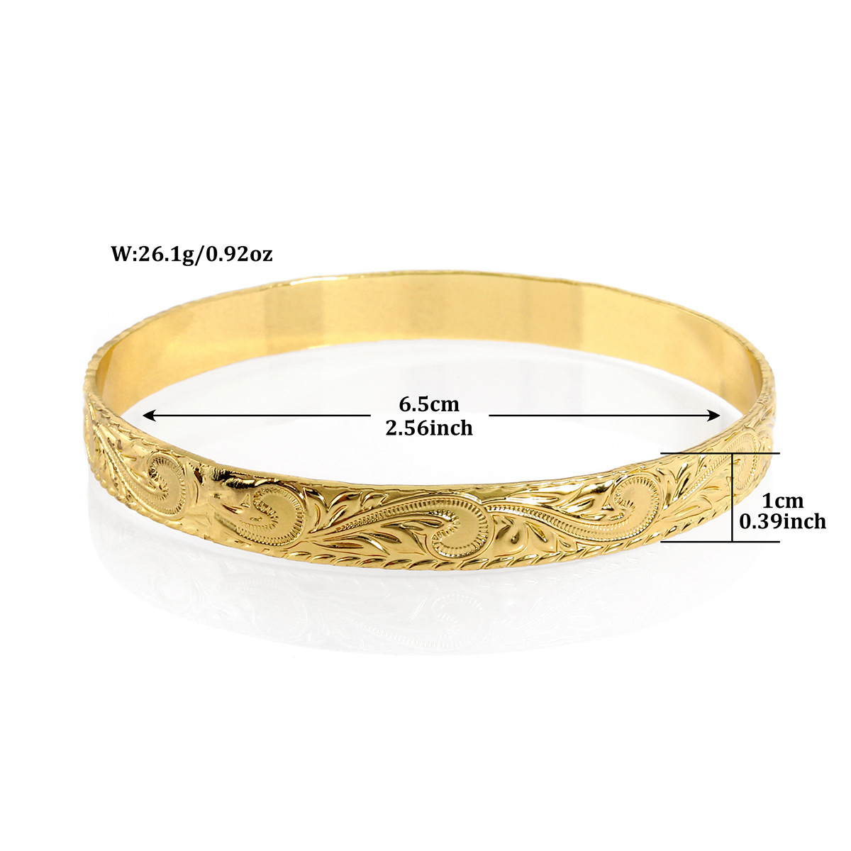 New Hawaiian Style Vine Frangipani Bracelet Copper Plated 14K Real Gold Bangle Beach Vacation Style Accessories