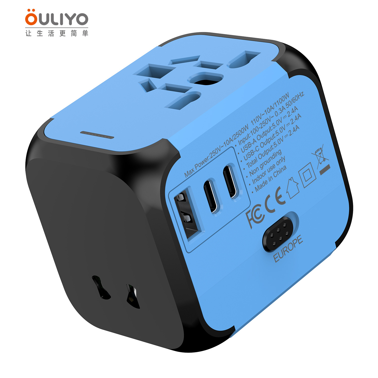 Premium Adapter Plug Multi-function Travel Abroad Socket One-to-Many Global Universal Adapter Plug