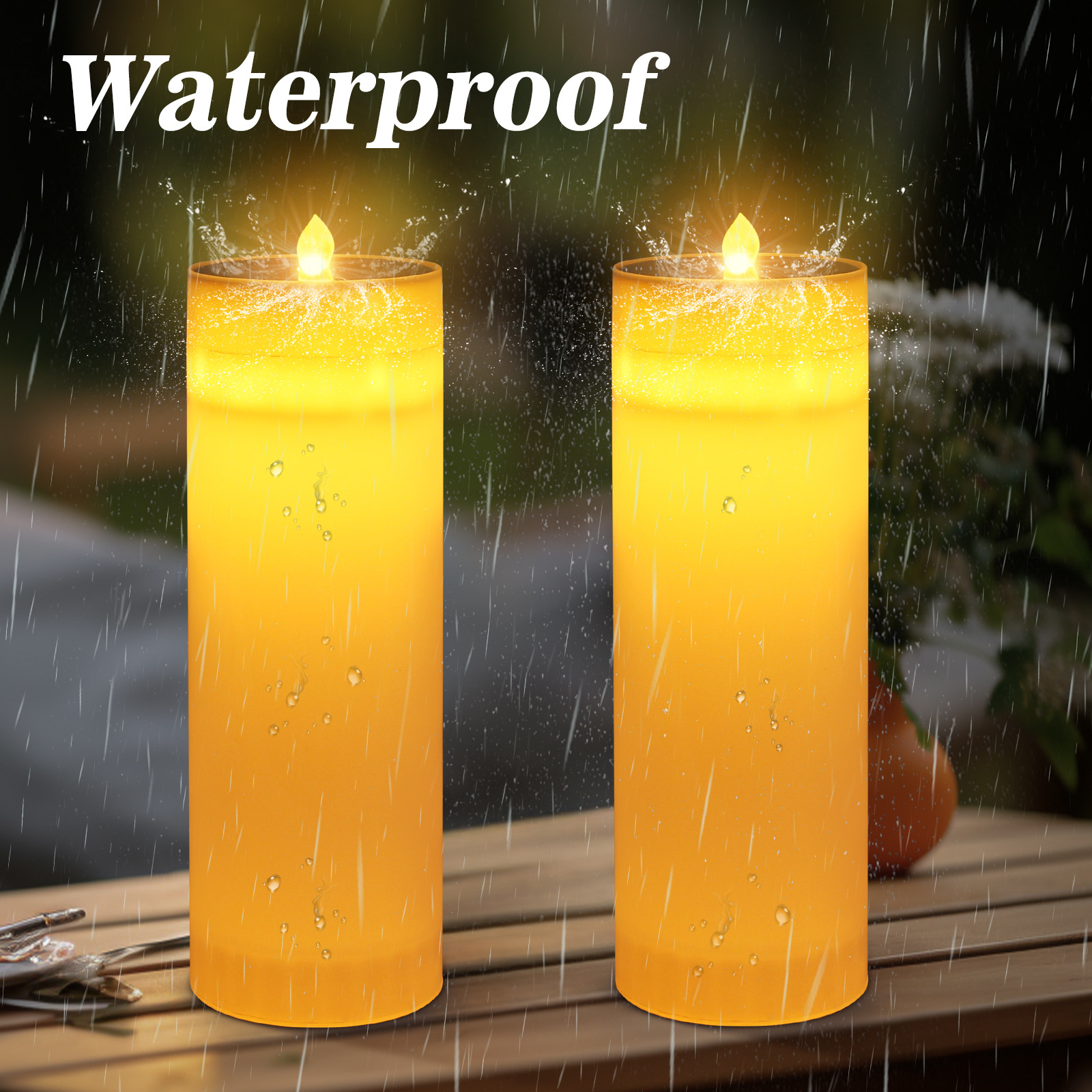 Solar 12-inch USB candle light