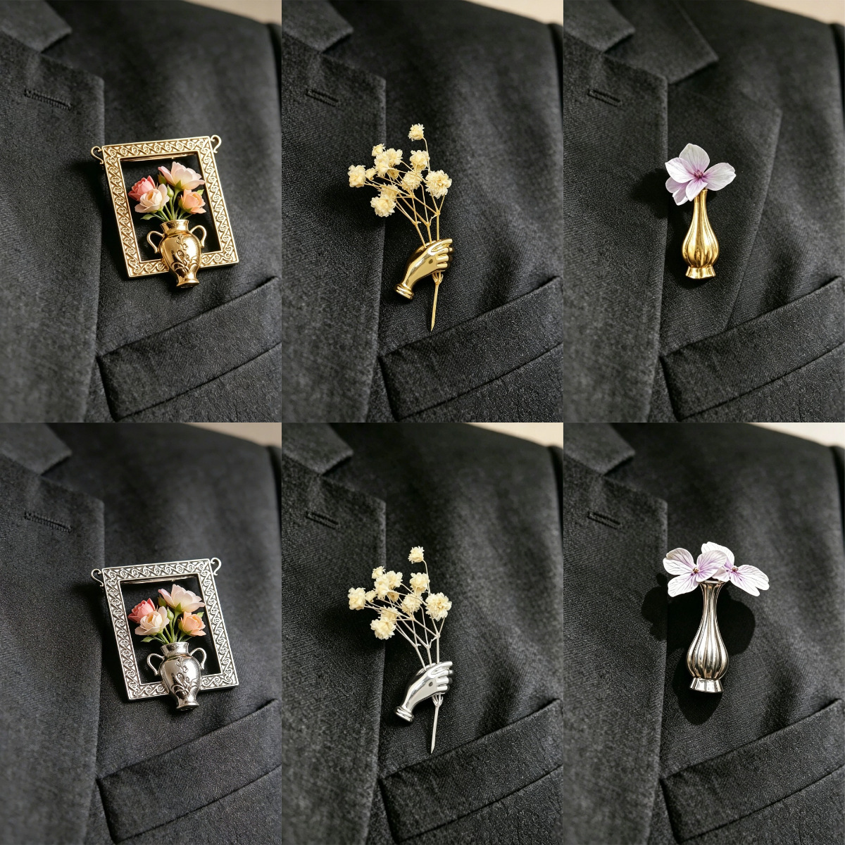 New Flower Brooch Freely Wearable Flower Brooch Exquisite Niche Brooch