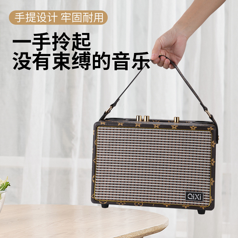 SK-2036 wireless microphone karaoke audio microphone dual-person chorus Bluetooth speaker mobile wireless microphone