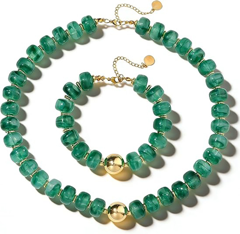 New Milad Style Gradient Acrylic Geometric Bracelet Necklace Simple