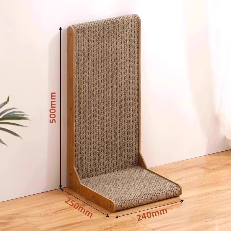L-Shaped Cat Scratch Board, Vertical Scratch Board and Cat Bed Integrated, Large Corrugated Paper Cat Claw Board, Cat Toy, Pet Supplies