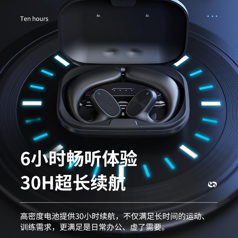 Private Mold TWS Bluetooth Earphones In-Ear-Free Wireless Bone Conduction Earphones Huaqiangbei Hanging Ear Type