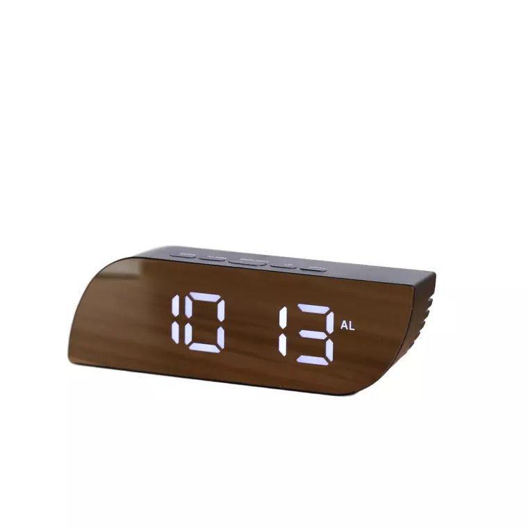 Smart bedside clock with mirror LED screen digital electronic clock temperature clock alarm clock
