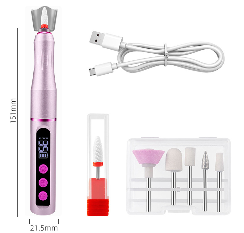 New Nail Drill with Metal Body, 35000 RPM, for Removing Dead Skin and Gel Polish, Electric Nail File