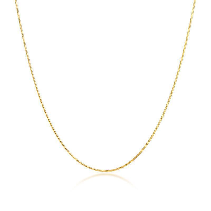 Stainless Steel Simple Mini Thin Round Snake Bone Chain 1MM 2MM Collarbone Chain Women's Matching Chain