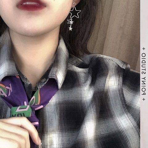 57银色耳夹一对