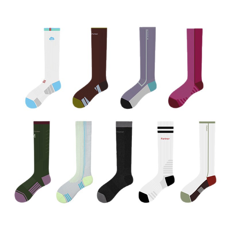 Badminton Compression Calf Socks for Women, Professional Sports Running, Cycling, Mountaineering, Long Tube Jump Rope Fitness, Strong Slimming Leg Socks