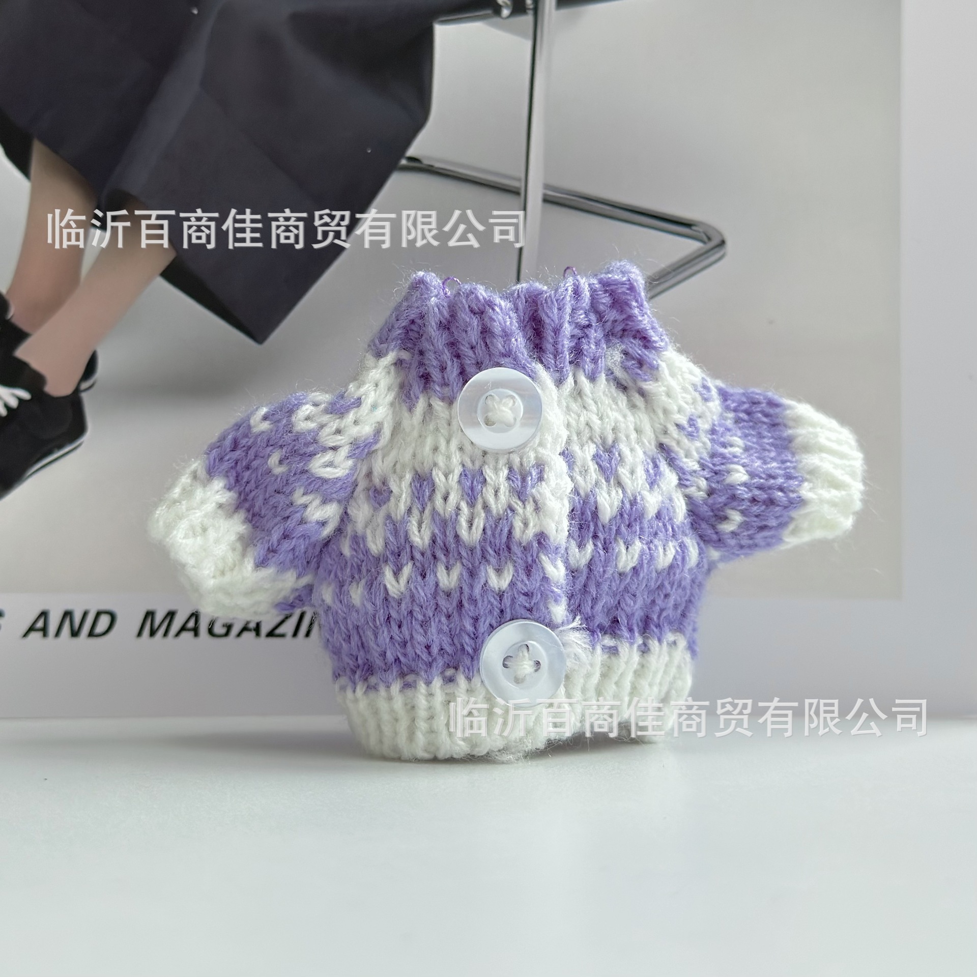 紫白满天星纽扣款 · 高5CM----------宽5CM