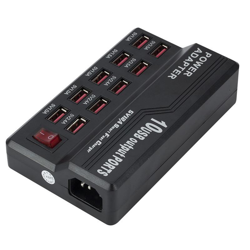 USB multi-port charger socket 5V2.4A smart distribution power strip for Huawei Xiaomi Android phone