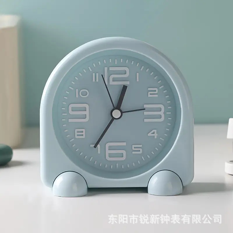 New metal cartoon silent alarm clock large digital eco-friendly cute children student bedroom desktop