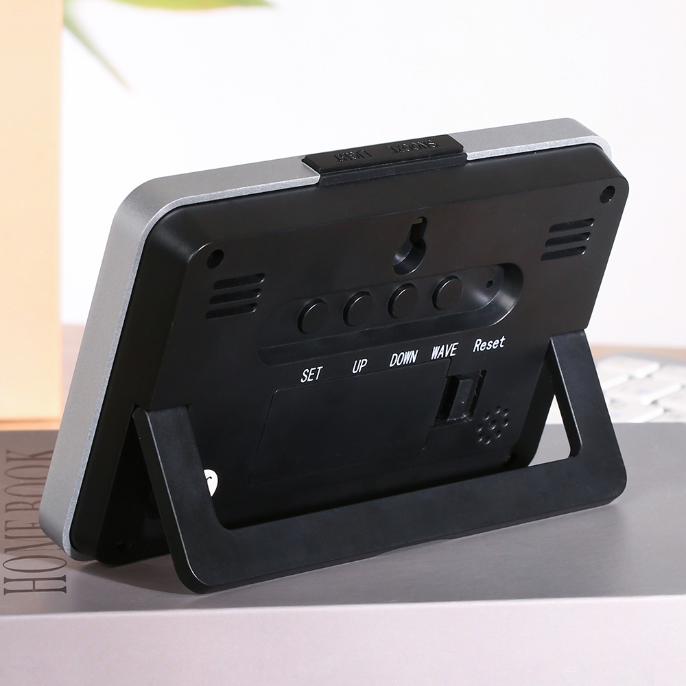 Radio Controlled Clock Automatic Time Setting Indoor Temperature Humidity Electronic Clock Backlight Alarm Clock German Japanese Radio Controlled Clock