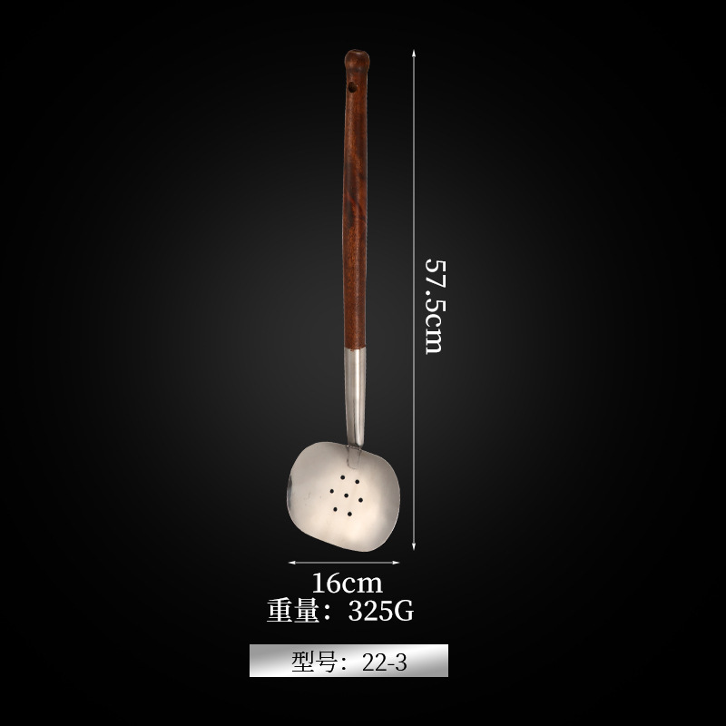Extra-long hand shovel exported to Russia, extra-large hand shovel, wooden handle shovel, chef's spoon, long-handled strainer series